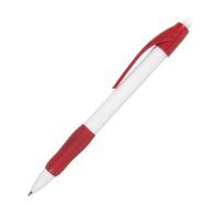 Ручка шариковая с грипом N4, белый, красный