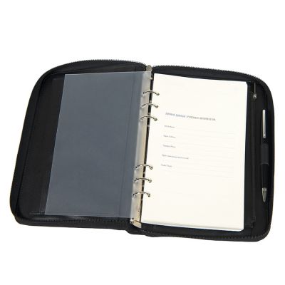 Ежедневник недатированный Chief , A5, на молнии, темно-синий, кремовый блок, подарочная коробка-3