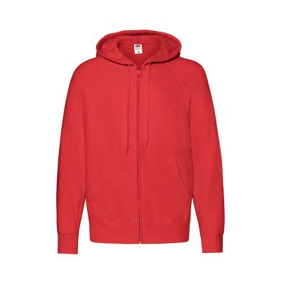 Толстовка без начеса LIGHTWEIGHT HOODED SWEAT JACKET 240, красный-0