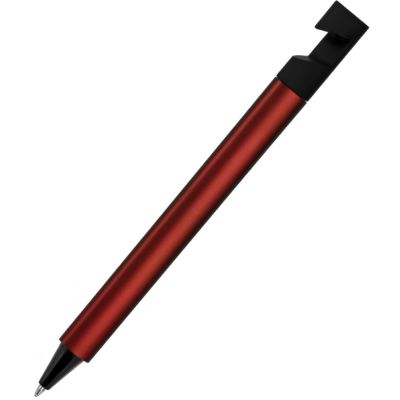 Ручка шариковая N5 с подставкой для смартфона, бордовый-0