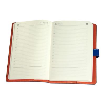 Ежедневник-портфолио недатированный HOLDER,  формат А5, синий, оранжевый-4