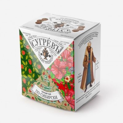 Подарочный набор 'Восемь чаёв'  СУГРЕВЪ в сумке из хлопка, разные цвета-6