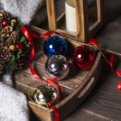 Шар новогодний GLOSS, оранжевый-2