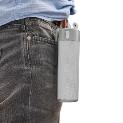 Bluetooth колонка TURBO TUBE с зарядным устройством (2000mAh) и моноподом, белый, серый-8