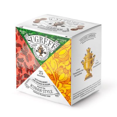 Чай чёрный СУГРЕВЪ «По‑кубански», белый, желтый-2