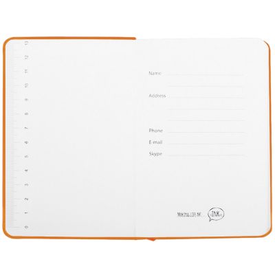 Бизнес-блокнот  А6 'Casual',  твердая обложка,  клетка, оранжевый-5
