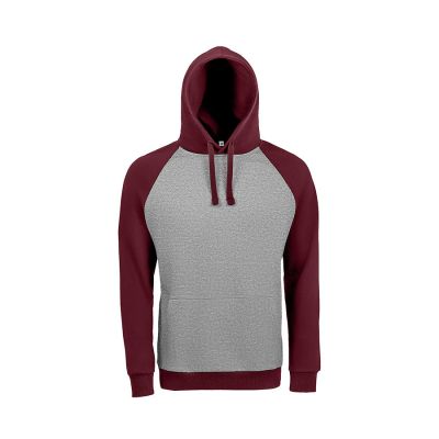 Толстовка унисекс SEATTLE 280, серый, бордовый-0