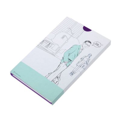 Бизнес-блокнот 'Funky' A5, фиолетовый с зеленым форзацем, мягкая обложка, в линейку, фиолетовый, зеленый-3