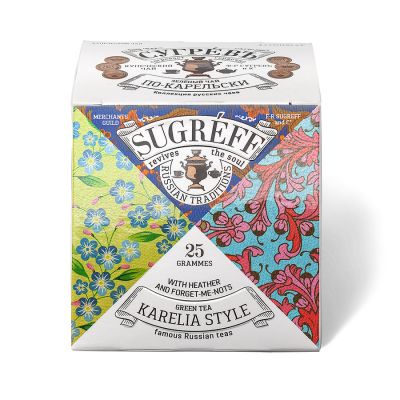 Чай зелёный СУГРЕВЪ «По‑карельски», белый, голубой-3