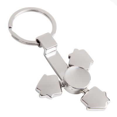 Брелок со спиннером ROOF, серебристый-0