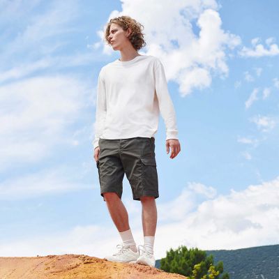 Футболка унисекс с длинным рукавом PIONEER, белый-3