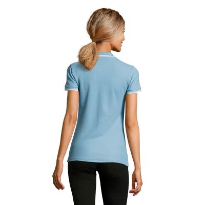 Поло женское PRACTICE WOMEN 270, голубой, белый-4