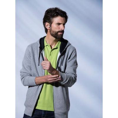 Толстовка мужская CLASSIC HOODY FULL ZIP 300, серый меланж-5
