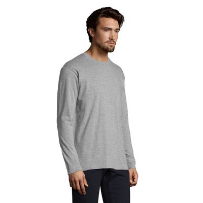 Футболка мужская с длинным рукавом MONARCH 150, серый меланж-5