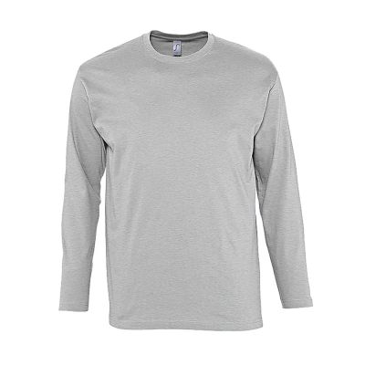 Футболка мужская с длинным рукавом MONARCH 150, серый меланж-0