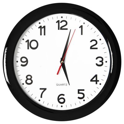 Часы настенные 'ПРОМО' разборные ;  черный, D28,5 см; пластик-1