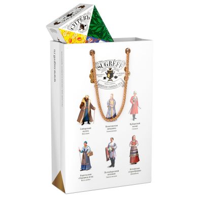 Подарочный набор СУГРЕВЪ «Народы России» с 6 чаями, разные цвета-0