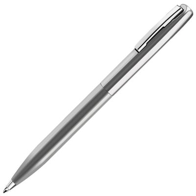 Ручка шариковая CLICKER, серебристый-0