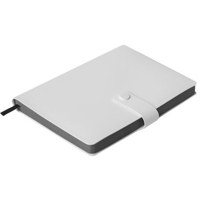 Ежедневник недатированный Stellar, А5, белый, кремовый блок  в линейку, с серым обрезом, белый, серый-0