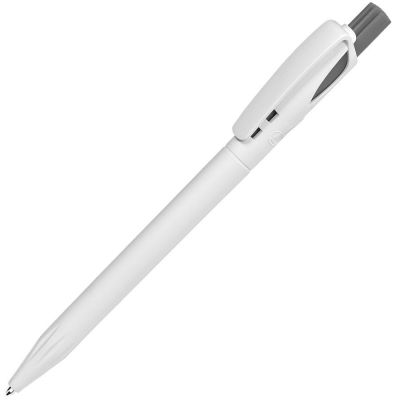 Ручка шариковая TWIN WHITE, белый, серый-0
