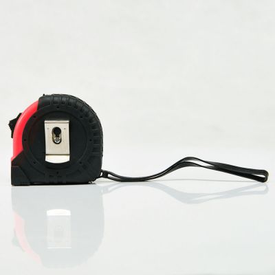 Рулетка GRADE с металлическим клипом 5 м., красная, пластик, черный, красный-2
