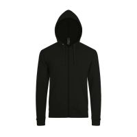 Толстовка худи унисекс на молнии STONE 260, чёрный