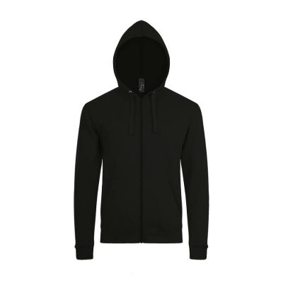 Толстовка худи унисекс на молнии STONE 260, черный-0