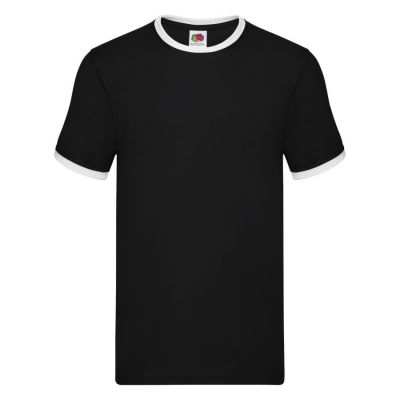 Футболка мужская RINGER T 165, черный, белый-0