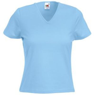 Футболка женская LADY FIT V-NECK T 210, голубой-0