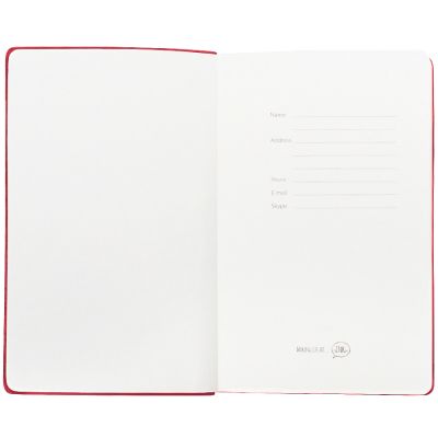 Бизнес-блокнот 'URBAN', 130 × 210 мм, красный,  мягкая обложка,  блок-линейка, тиснение-3