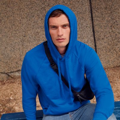 Толстовка без начеса LIGHTWEIGHT HOODED SWEAT 240, белый-4