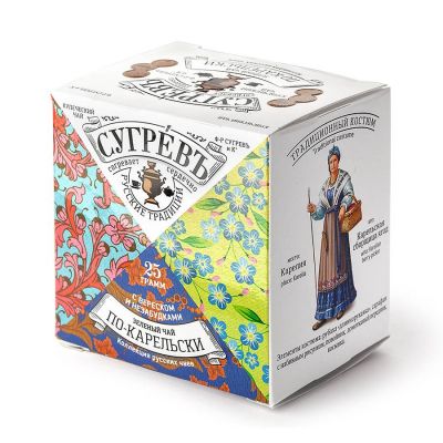 Набор подарочный  гастрономический чай с белевской пастилой, синий-7