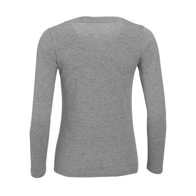 Футболка женская с длинным рукавом MAJESTIC, серый меланж-1