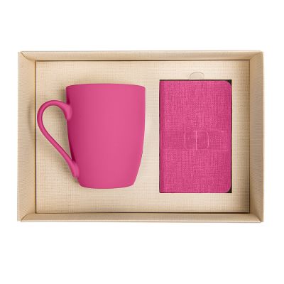 Набор подарочный PROVENCE-2: Универсальный аккумулятор(5000мАh) и кружка; розовый, шт, розовый, бежевый-0