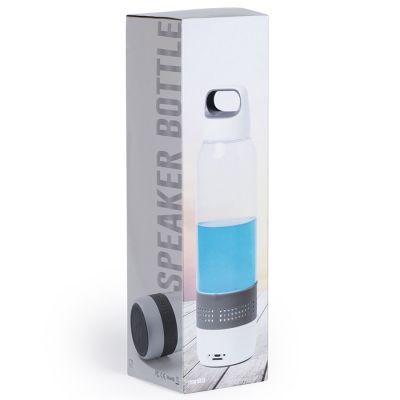 Бутылка для воды PADOW с  bluetooth колонкой, 500 мл, пластик, серый-3