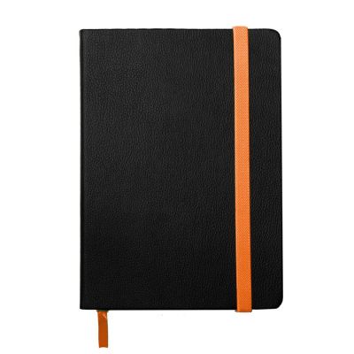 Ежедневник недатированный Ray, формат А5, в клетку, черный, оранжевый-1