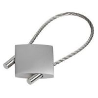 Брелок 'Ромб' с тросиком, серебристый