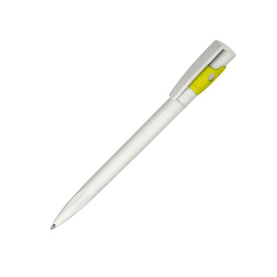 Ручка шариковая KIKI EcoLine SAFE TOUCH, светло-зеленый, пластик, белый, желтый-0