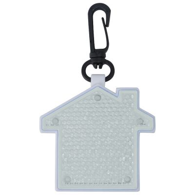 Светоотражатель с фонариком на карабине 'Дом', белый-0