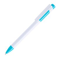 Ручка шариковая MAVA, белый, бирюзовый