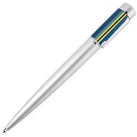 AZTEKA, ручка шариковая, синий, серебристый