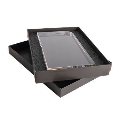 Награда STATUS в подарочной коробке, грани с фаской, 115х210х25 мм, акрил, прозрачный-1