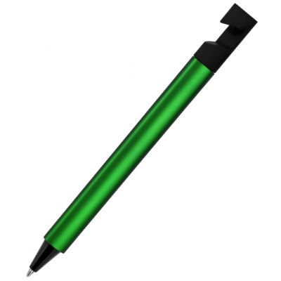 Ручка шариковая N5 с подставкой для смартфона, зеленый-0