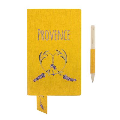 Бизнес-блокнот А5  'Provence', желтый , мягкая обложка, в клетку-6