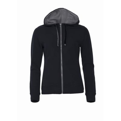 Толстовка женская Classic Hoody Full Zip, чёрный-0