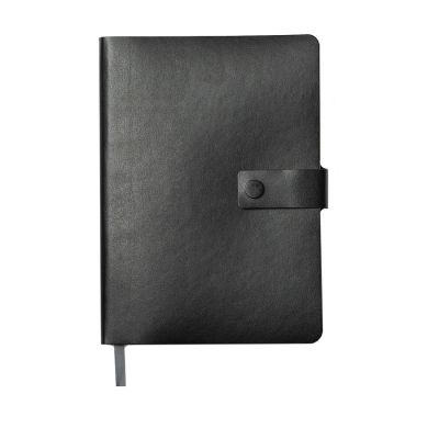 Ежедневник недатированный Stellar, А5, черный, кремовый блок  в линейку, с серым обрезом, черный, серый-1