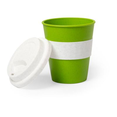 Стакан FLIKER с крышкой, полипропилен с бамбуковым волокном,силикон, коричневый-1