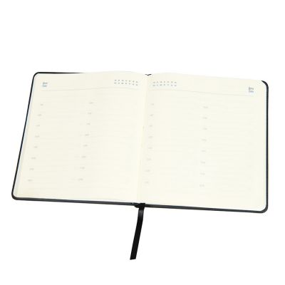 Ежедневник недатированный Quadro, A5-, темно-синий, кремовый блок, тёмно-синий-1