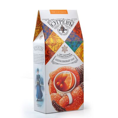 Чай со специями из серии 'СУГРЕВЪ Согревающий'  'Апельсиновый пай' 60 гр., белый, оранжевый-2