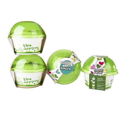 Набор для выращивания микрозелени: РЕДИС, зеленый, белый-2